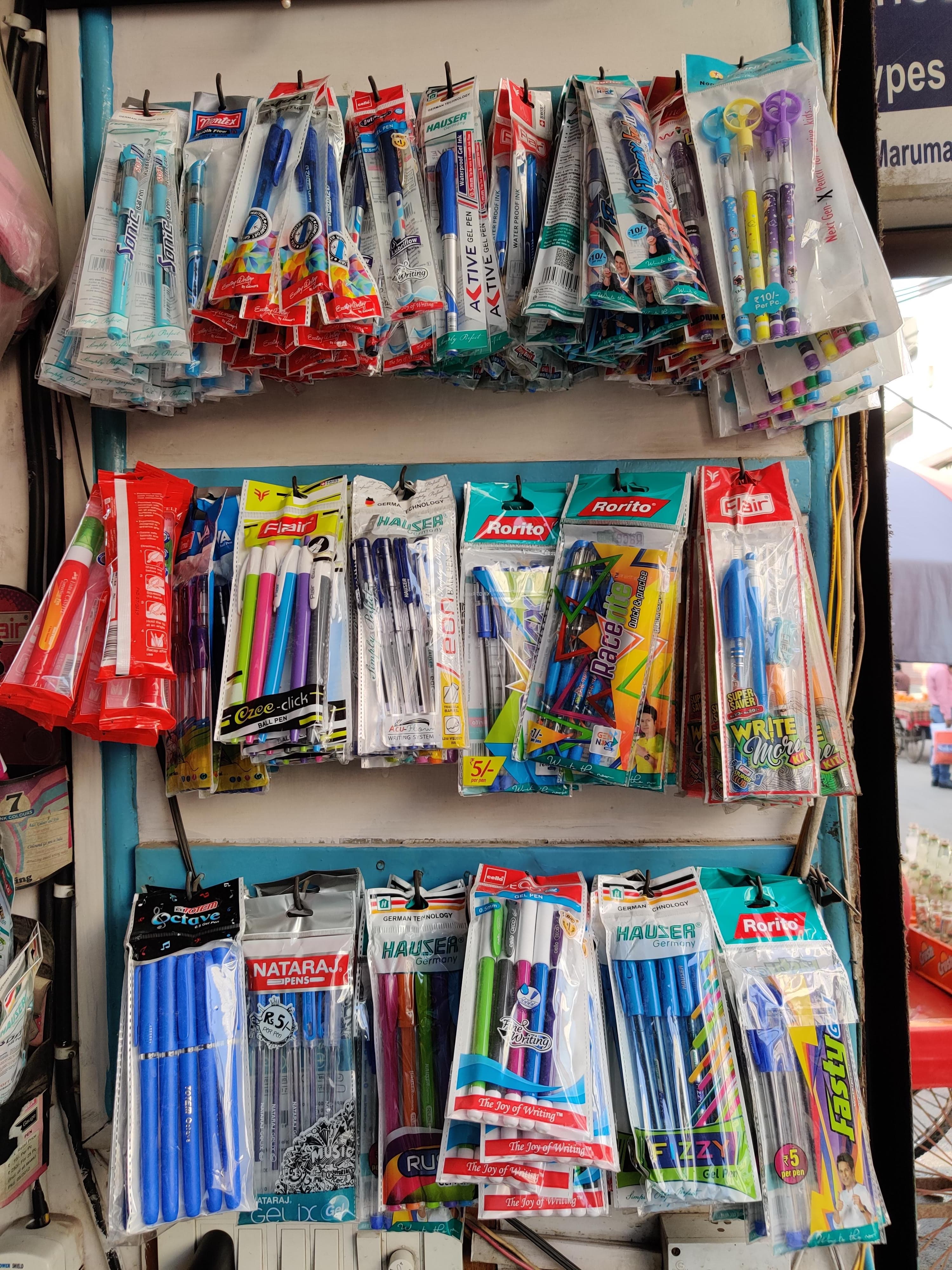 Bulk stocks of notebooks and office supplies